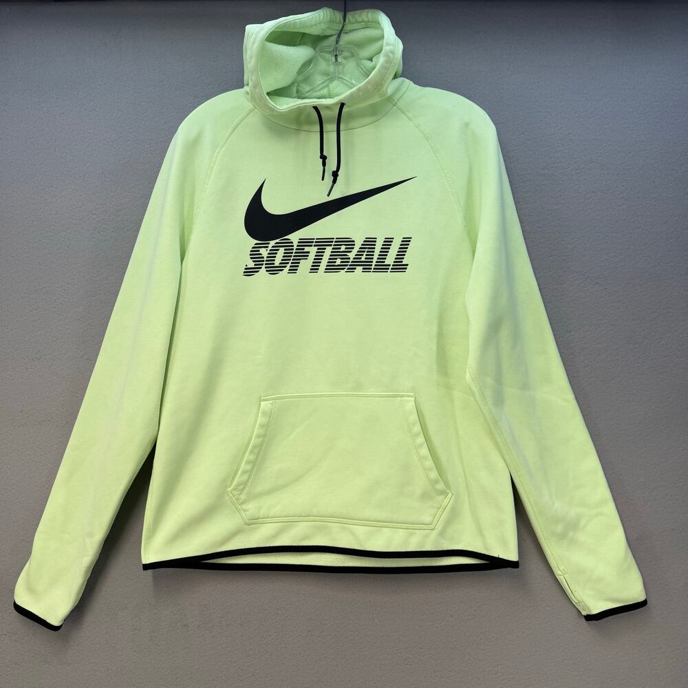 Nike Dri-fit Hoodie Women's M Neon Green Softball Spring Sports Sweatshirt EUC
